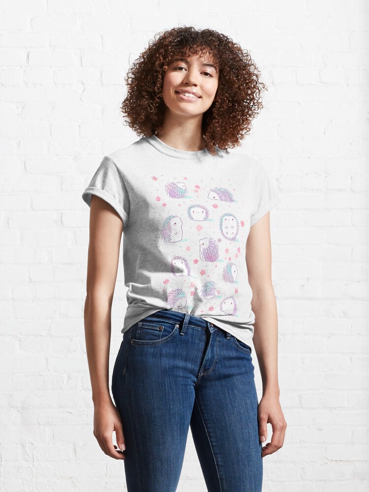 Alternate view of Spring Hedgehog Pattern Classic T-Shirt