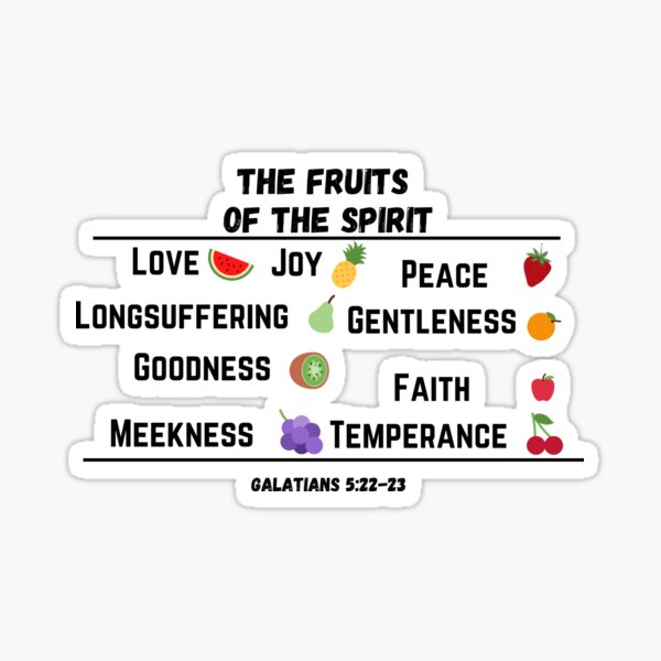 The Fruits Of The Spirit Classic T-Shirt Sticker for Sale by