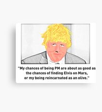 Boris Johnson MP - Olive Canvas Print