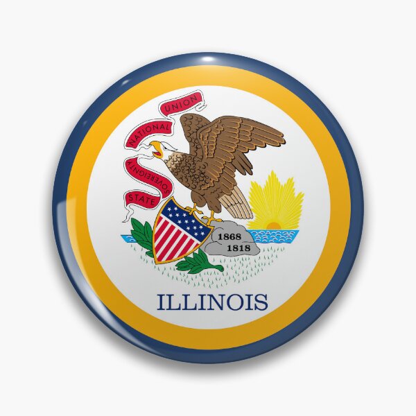 Item preview, Illinois State Flag Emblem designed and sold by TwoTenDesign.