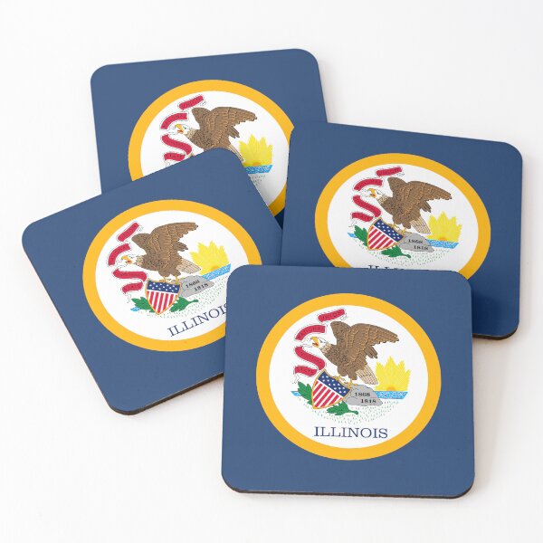 Item preview, Illinois State Flag Emblem designed and sold by TwoTenDesign.