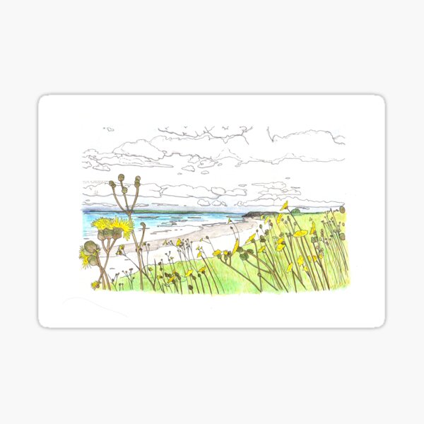 Orkney Coast with Longhouse Sticker