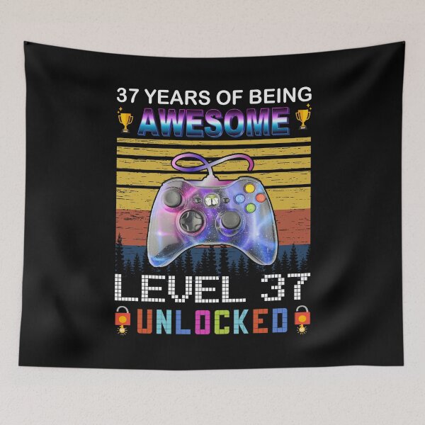 Item preview, 37 Years Of Being Awesome Level 37 Unlocked Gamer designed and sold by PansyBoyd.