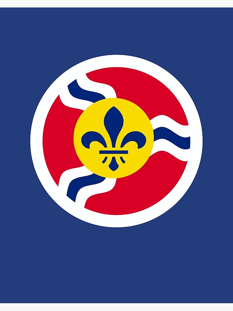 St. Louis City Flag Emblem Art Board Print for Sale by