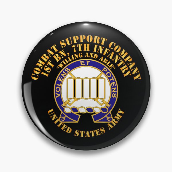 Item preview, Combat Support Company (CSC), 1st Battalion, 7th Infantry - Willing and Able X 300 designed and sold by Military Insignia Products.