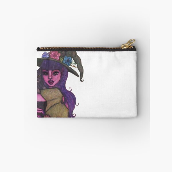 Item preview, Cute Witch and Her Cat Hand Drawing designed and sold by Melissablackjpg.