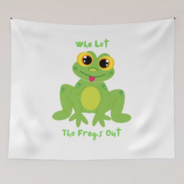 Item preview, Who Let The Frogs Out Funny Frog Lovers designed and sold by Vintage Vibe Studio.