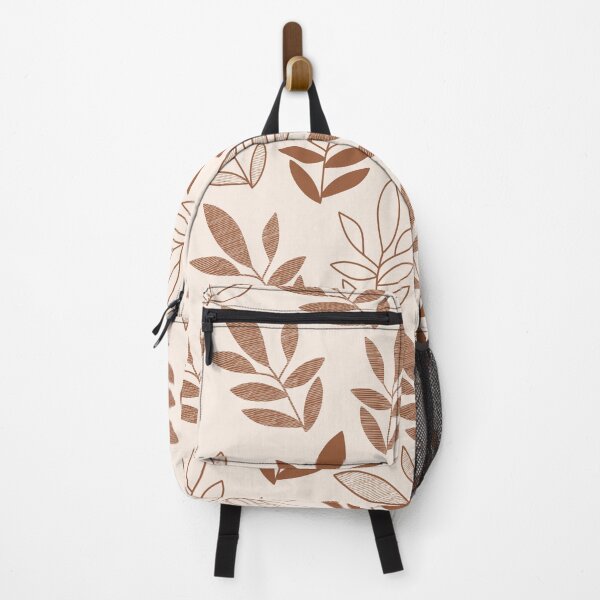 Item preview, Calm And Peaceful Earthy Mother Nature Leaves Pattern Cream & Brown designed and sold by scorpiolane.