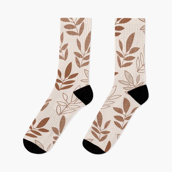 Item preview, Calm And Peaceful Earthy Mother Nature Leaves Pattern Cream & Brown designed and sold by scorpiolane.