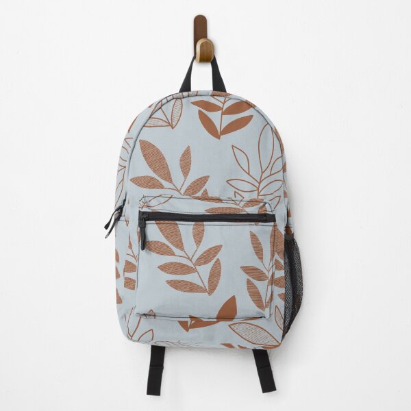 Item preview, Calm And Peaceful Earthy Mother Nature Leaves Pattern Gray Blue & Brown designed and sold by scorpiolane.