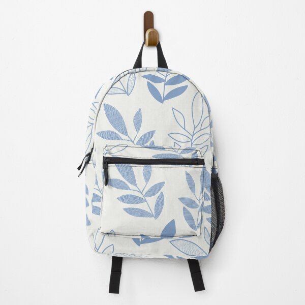 Item preview, Calm And Peaceful Earthy Mother Nature Leaves Pattern Light & Dark Blue designed and sold by scorpiolane.