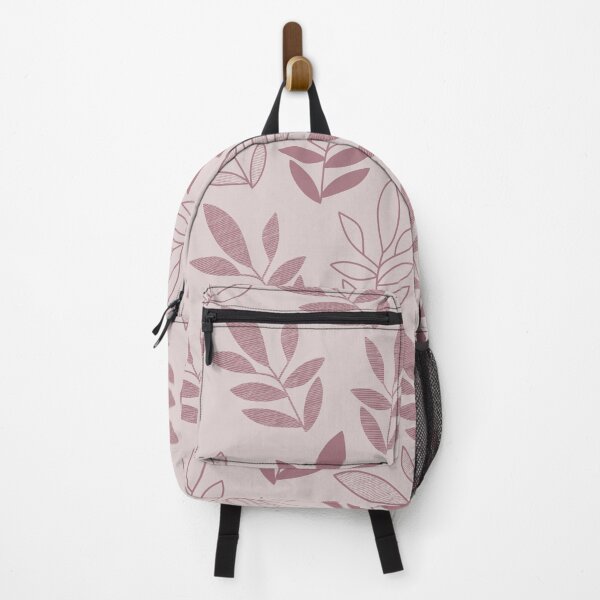 Item preview, Calm And Peaceful Earthy Mother Nature Leaves Pattern Light & Dark Muted Pink designed and sold by scorpiolane.