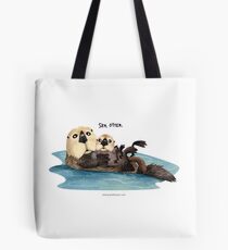Sea Otter with pup Tote Bag