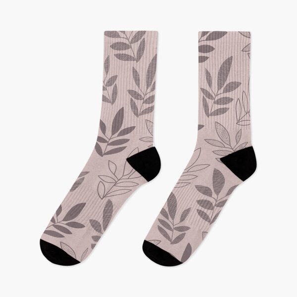 Item preview, Calm And Peaceful Earthy Mother Nature Leaves Pattern Pink & Gray designed and sold by scorpiolane.