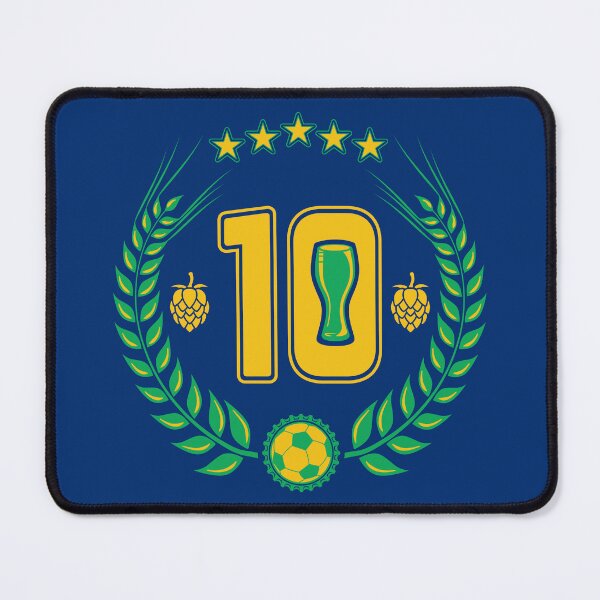 Item preview, Soccer Jersey No 10 Beer Glass (green and yellow) designed and sold by DKdesigns27.