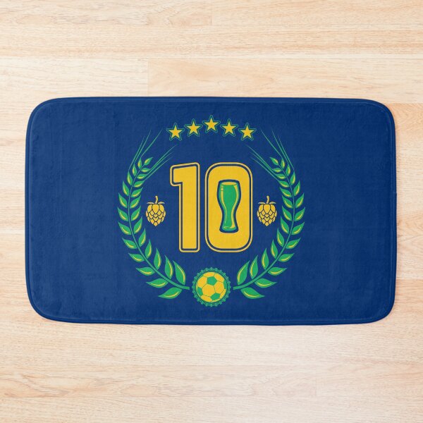 Item preview, Soccer Jersey No 10 Beer Glass (green and yellow) designed and sold by DKdesigns27.