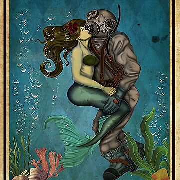 Artwork thumbnail, Choose Something Fun Mermaid And Scuba Diving by RobeLan