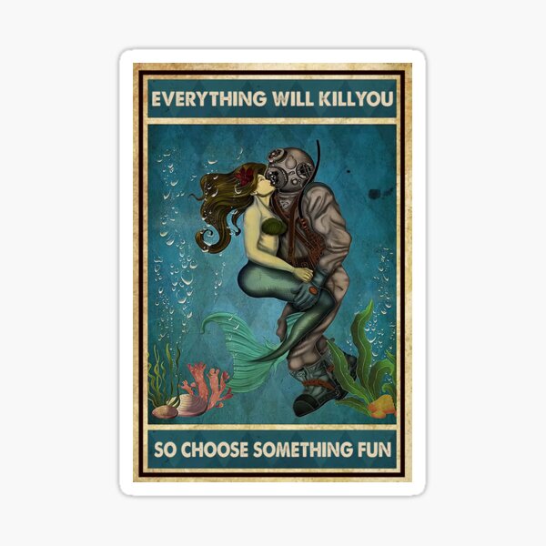Item preview, Choose Something Fun Mermaid And Scuba Diving designed and sold by RobeLan.