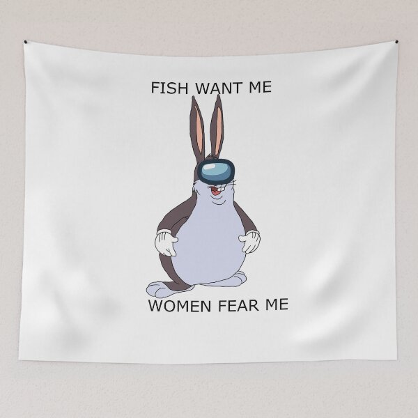 Item preview, Big Chungus Fish Want Me T-Shirt designed and sold by amogusman.