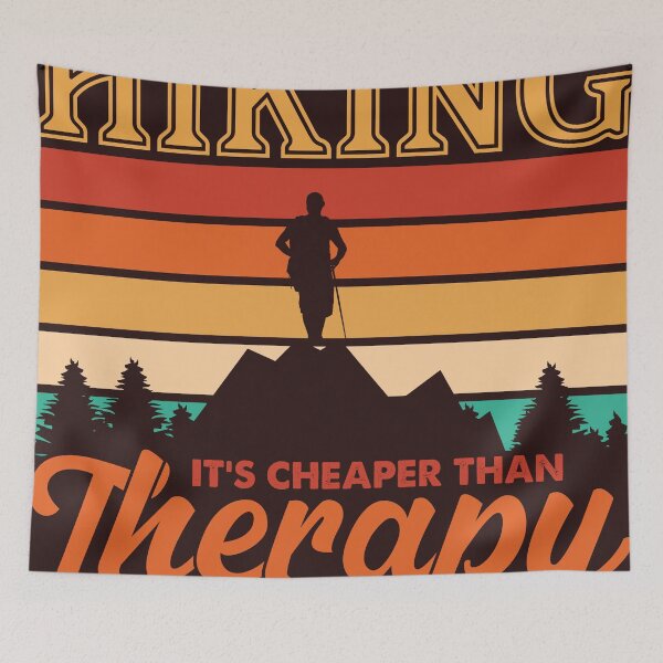 Item preview, Hiking It's Cheaper Than Therapy designed and sold by RED FIR.