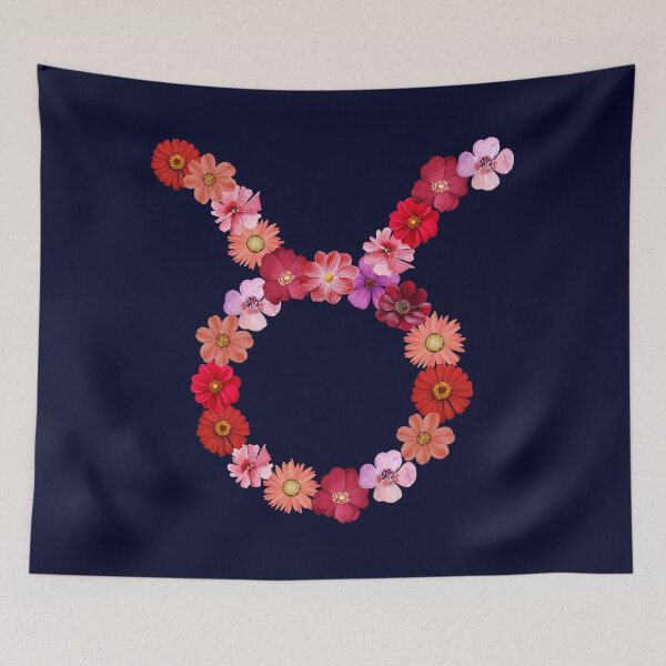 Item preview, Floral Taurus Zodiac Symbol designed and sold by Hellofriendco.