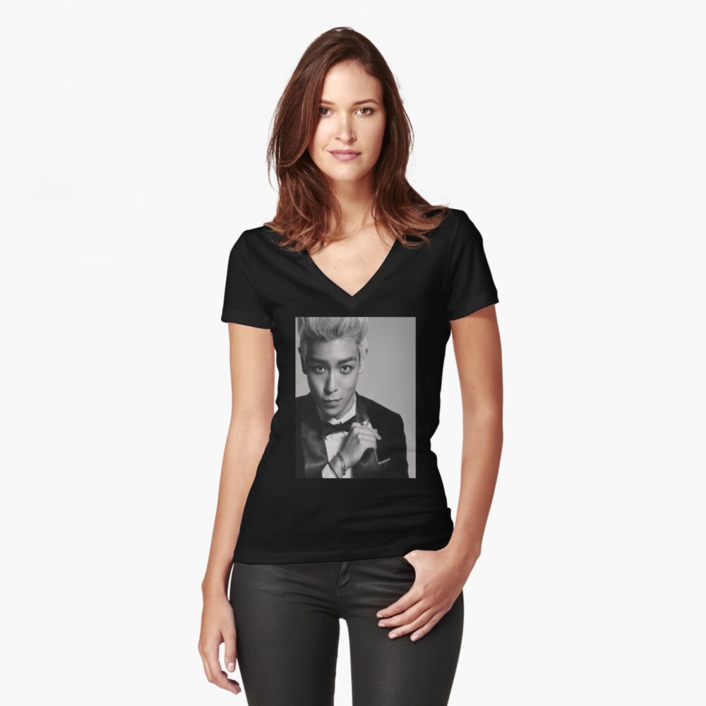 Item preview, Fitted V-Neck T-Shirt designed and sold by Ksiiaissi.