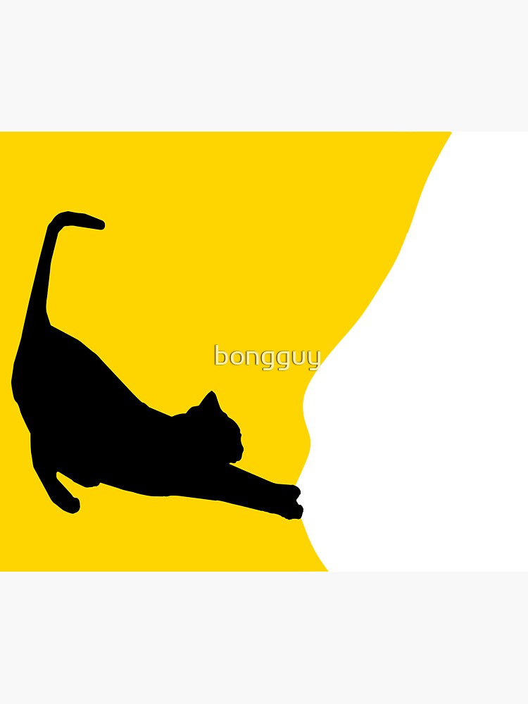 "Funny cat dragging clothes cartoon" Sticker by bongguy Redbubble