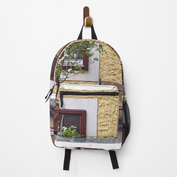Item preview, blossomed tree and bench old street in Vienna designed and sold by goceris.