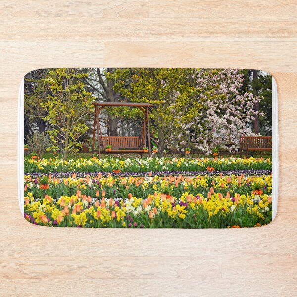 Item preview, Colorful garden with spring flowers in Vienna Austria designed and sold by goceris.