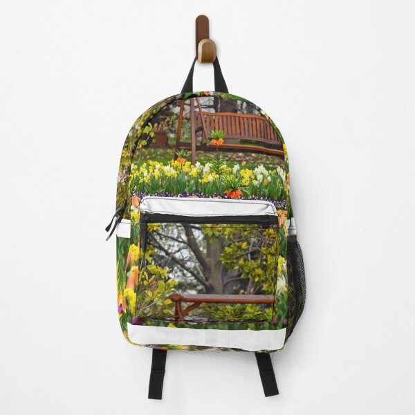 Item preview, Colorful garden with spring flowers in Vienna Austria designed and sold by goceris.