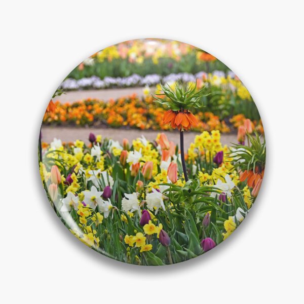 Item preview, Colorful garden with tulip and Kaiser's crown flowers spring season designed and sold by goceris.