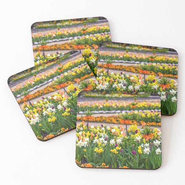 Item preview, Colorful garden with tulip and Kaiser's crown flowers spring season designed and sold by goceris.