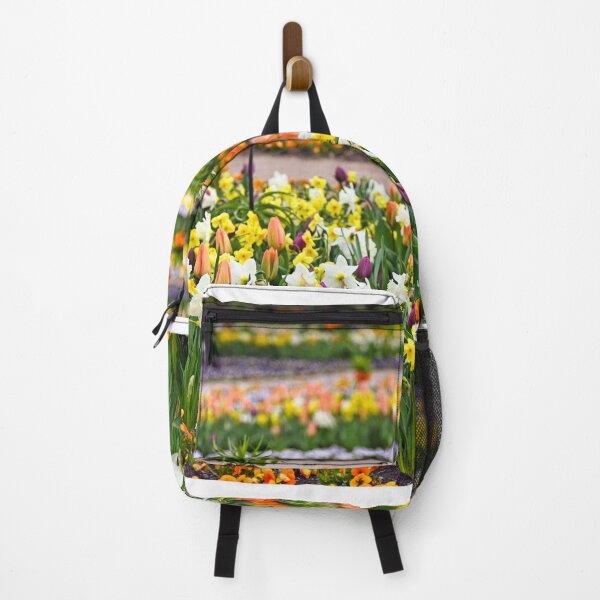 Item preview, Colorful garden with tulip and Kaiser's crown flowers spring season designed and sold by goceris.