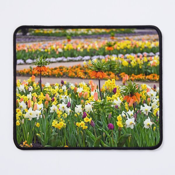 Item preview, Colorful garden with tulip and Kaiser's crown flowers spring season designed and sold by goceris.