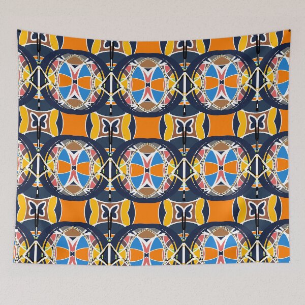 Item preview, African tribal abstract symmetrical pattern designed and sold by Algari.