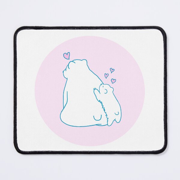 Item preview, Gonmi The Chubby Polarbear with mania , laziness and undone work / lovely mother and cub / round circle frame designed and sold by MyFairyAndGonmi.