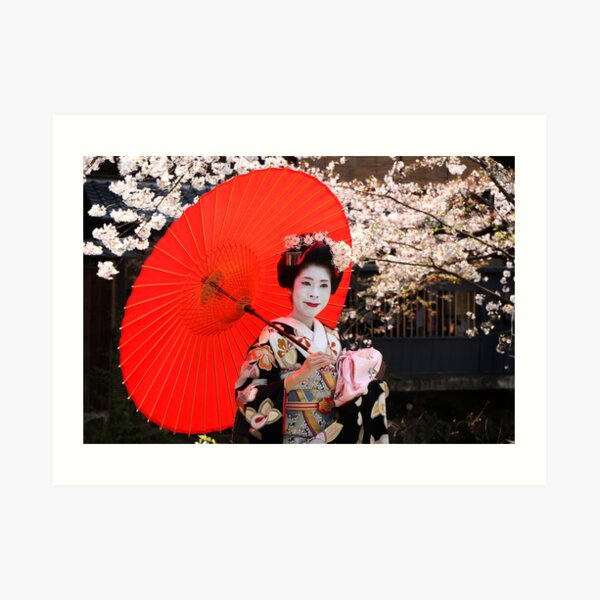 Red umbrella Art Print