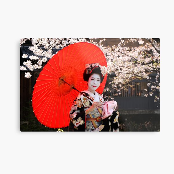 Red umbrella Metal Print