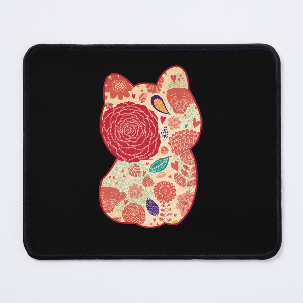 Item preview, Flower pattern in cat shape designed and sold by DopeDesign111.