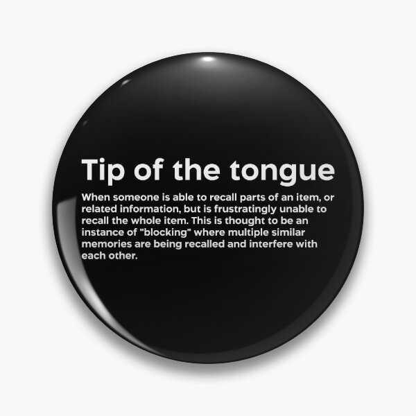 Item preview, Tip of the tongue white designed and sold by EdimQuotes.