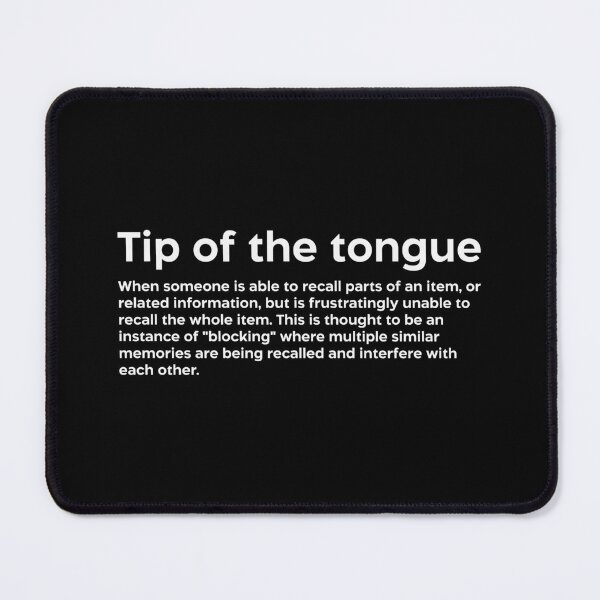 Item preview, Tip of the tongue white designed and sold by EdimQuotes.