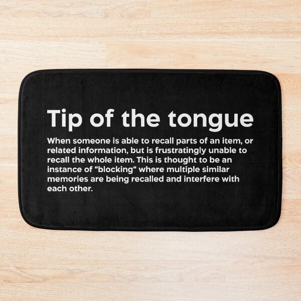 Item preview, Tip of the tongue white designed and sold by EdimQuotes.