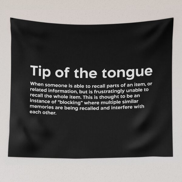 Item preview, Tip of the tongue white designed and sold by EdimQuotes.