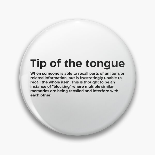 Item preview, Tip of the tongue black designed and sold by EdimQuotes.
