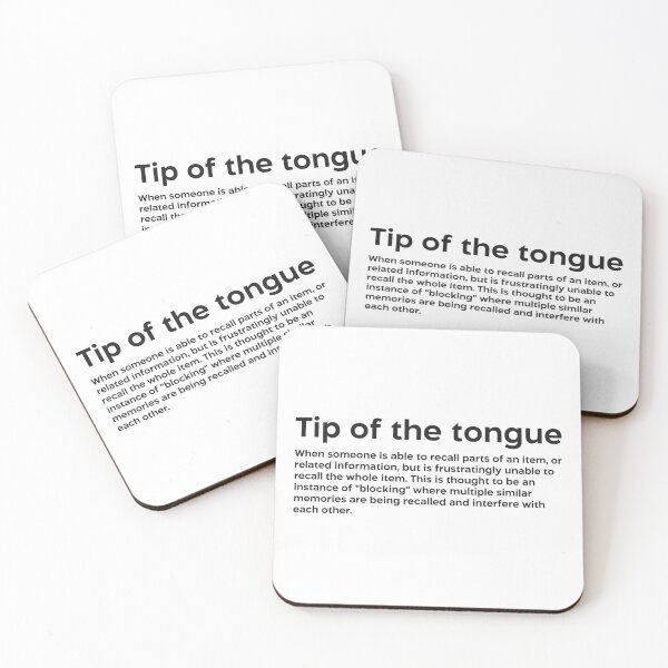 Item preview, Tip of the tongue black designed and sold by EdimQuotes.