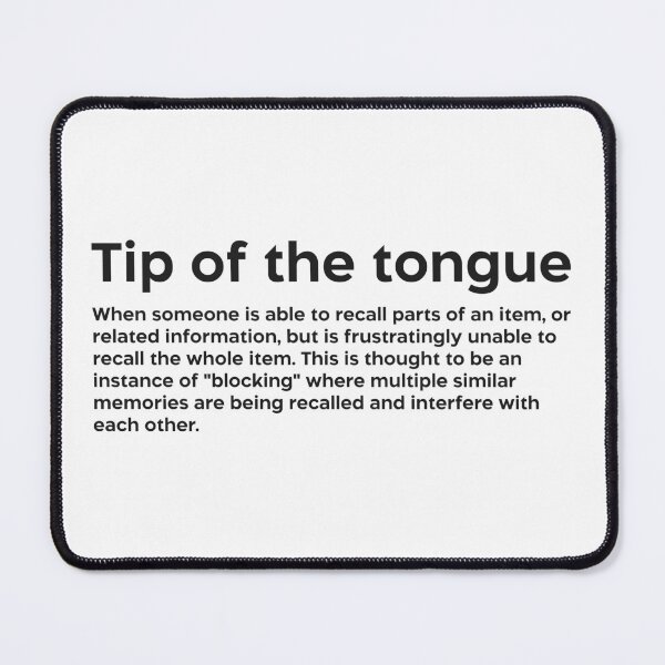 Item preview, Tip of the tongue black designed and sold by EdimQuotes.