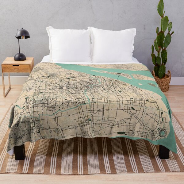 Item preview, Shanghai City Map of China - Vintage designed and sold by deMAP.