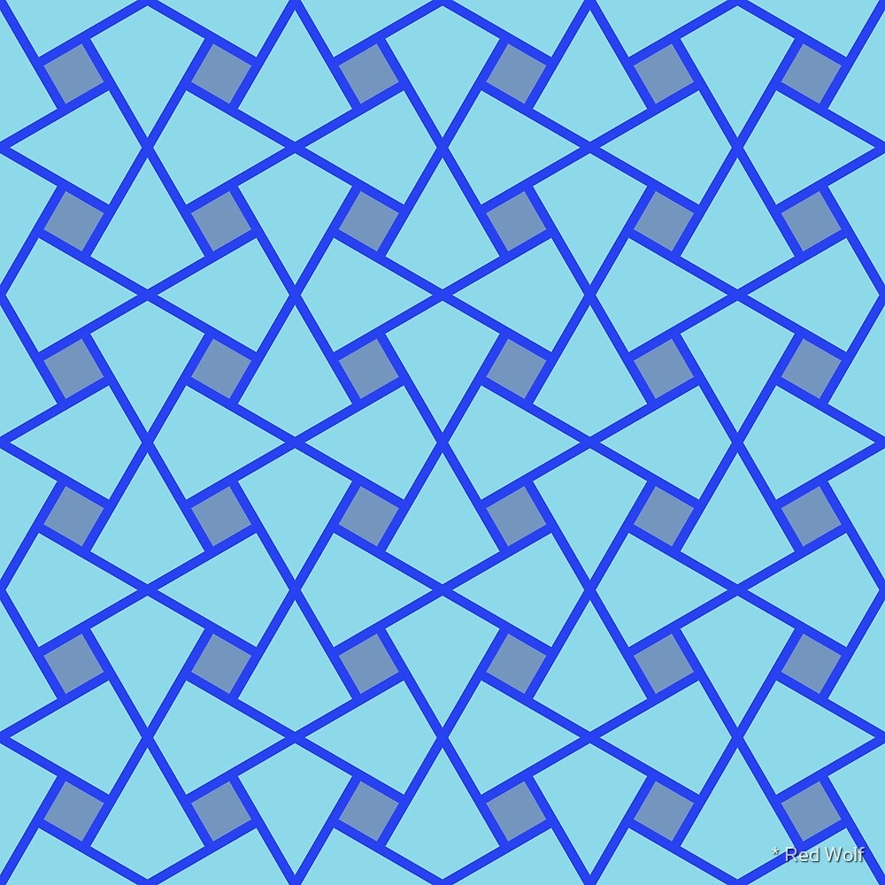 Geometric Pattern: Square Twist: Nadia by * Red Wolf