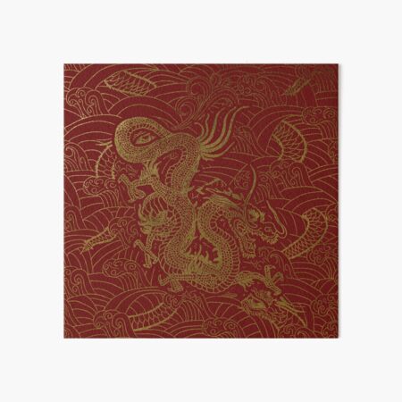 Golden Chinese Dragon Pattern Leggings for Sale by EddieBalevo