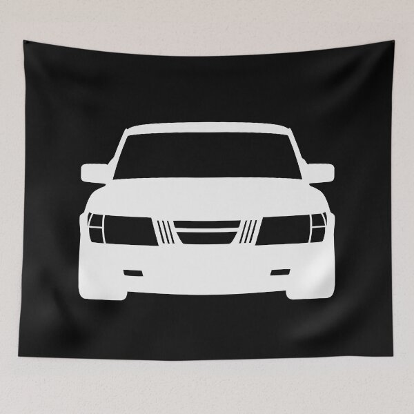 Item preview, Saab 900 1979-1983 white silhouette designed and sold by EdimDesign.